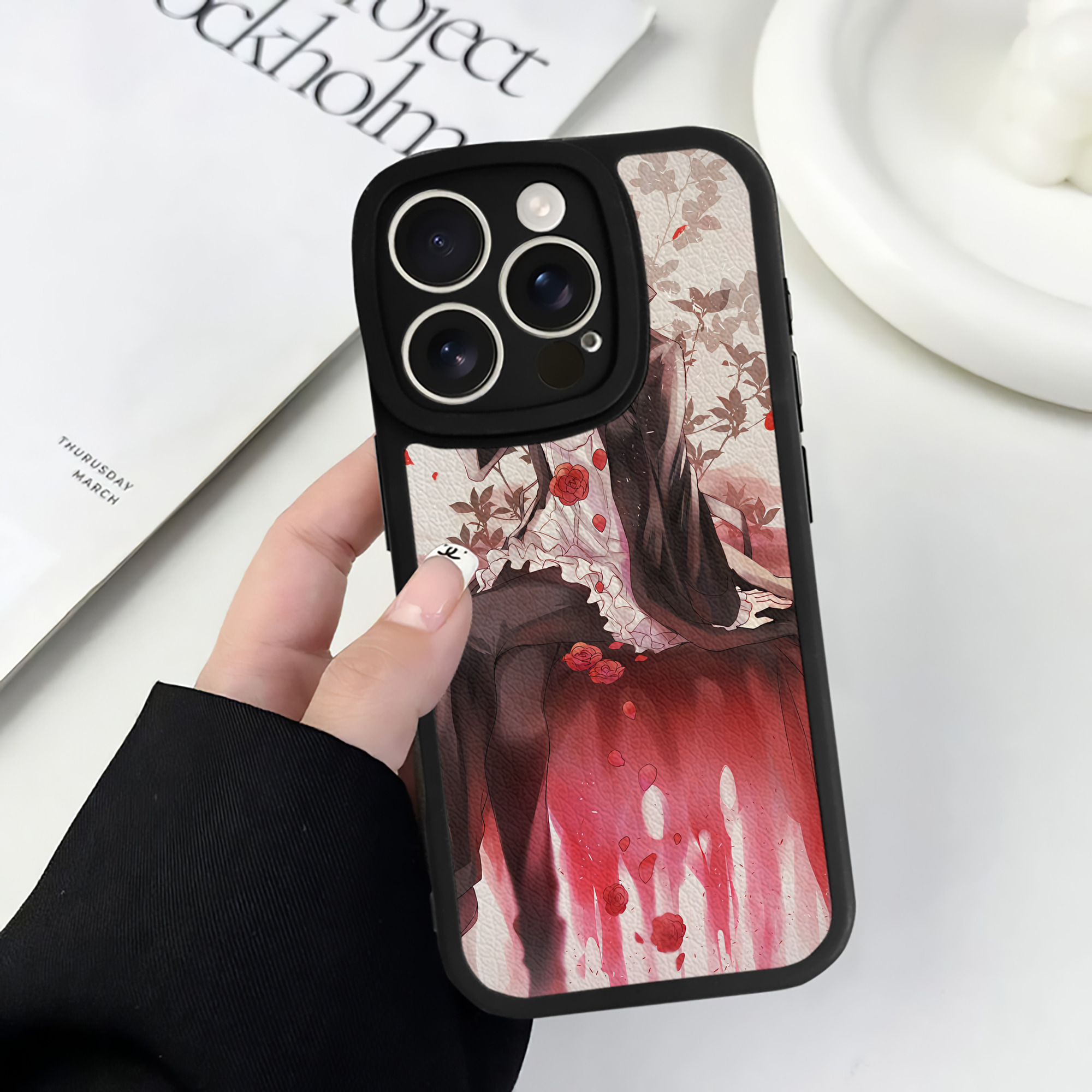 （画像用） 文豪ストレイドッグス Bungo Stray Dogs 【iPhone 16シリーズ対応】シリコンスマホケース（レザー調） 材質：シリコン